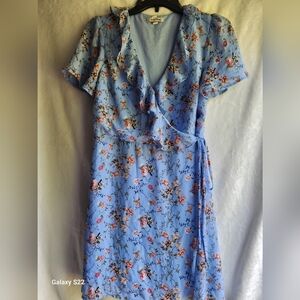 Blue floral dress